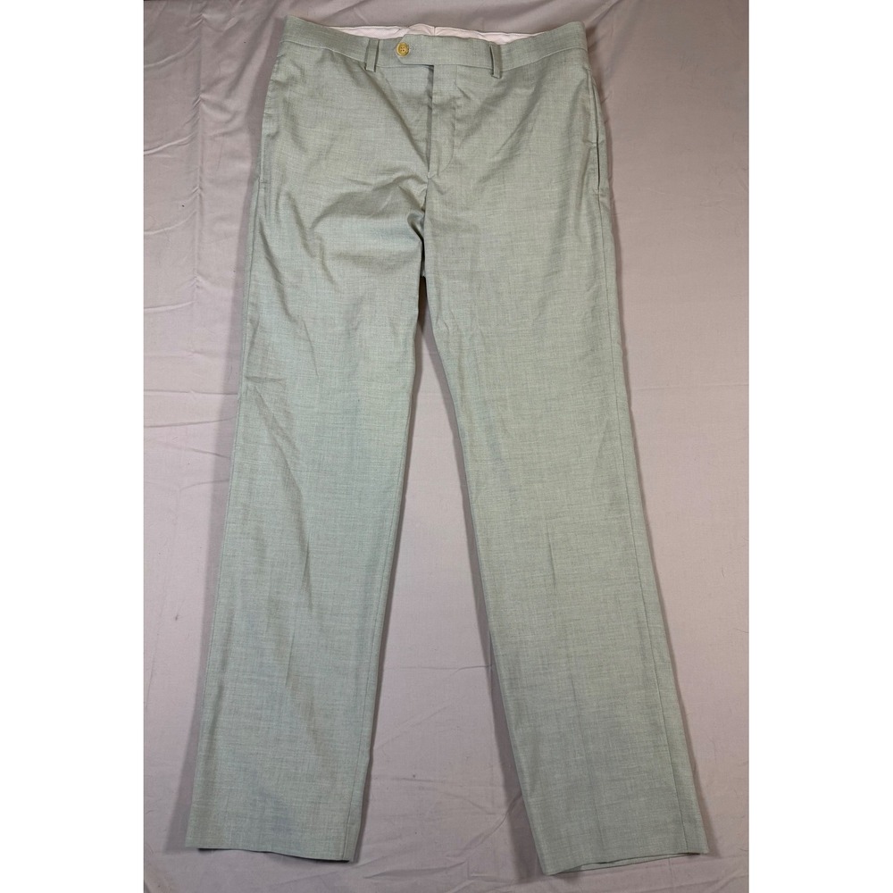 Ralph Lauren Slim Fit Dress Pants Mens 32x30 Light Sage Green Trousers Stretch